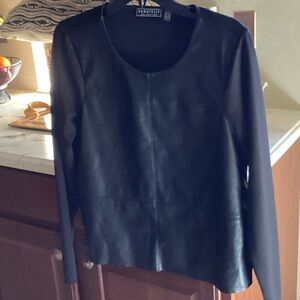 Bagatelle Black Faux Leather Top